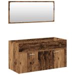 Casa si Gradina - Mobilier - Seturi de mobilier - Seturi baie - Set mobilier de baie, 4 piese, lemn vechi, lemn prelucrat - Infinity.ro