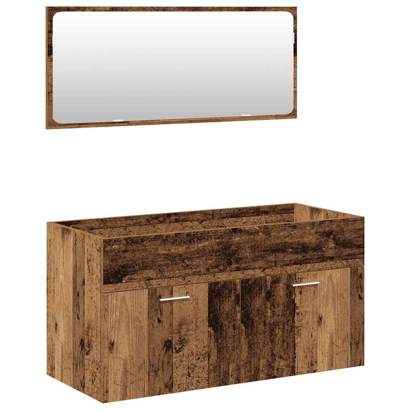 Casa si Gradina - Mobilier - Seturi de mobilier - Seturi baie - Set mobilier de baie, 4 piese, lemn vechi, lemn prelucrat - Infinity.ro