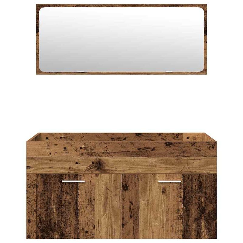 Casa si Gradina - Mobilier - Seturi de mobilier - Seturi baie - Set mobilier de baie, 4 piese, lemn vechi, lemn prelucrat - Infinity.ro