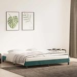 Casa si Gradina - Mobilier - Paturi si accesorii - Paturi - Cadru de pat fara saltea, verde inchis, 180x210 cm, catifea - Infinity.ro