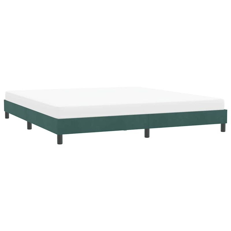 Casa si Gradina - Mobilier - Paturi si accesorii - Paturi - Cadru de pat fara saltea, verde inchis, 180x210 cm, catifea - Infinity.ro