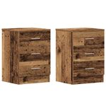 Casa si Gradina - Mobilier - Comode si corpuri - Noptiere - Noptiere, 2 buc., lemn vechi, 38x35x55 cm, lemn prelucrat - Infinity.ro