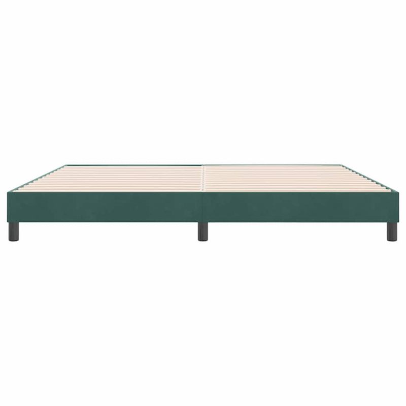Casa si Gradina - Mobilier - Paturi si accesorii - Paturi - Cadru de pat fara saltea, verde inchis, 180x210 cm, catifea - Infinity.ro