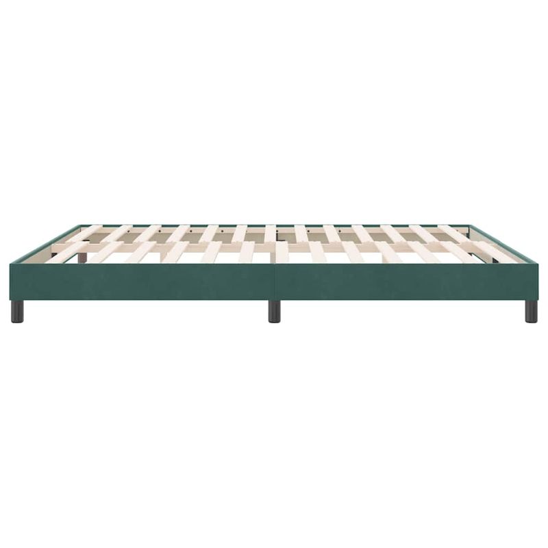 Casa si Gradina - Mobilier - Paturi si accesorii - Paturi - Cadru de pat fara saltea, verde inchis, 180x210 cm, catifea - Infinity.ro