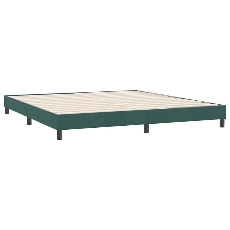 Casa si Gradina - Mobilier - Paturi si accesorii - Paturi - Cadru de pat fara saltea, verde inchis, 180x210 cm, catifea - Infinity.ro
