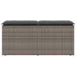 Casa si Gradina - Gradina si terasa - Mobilier exterior - Bancute de gradina - Banca de gradina cu perna gri 110x40x44 cm polirattan - Infinity.ro