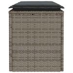 Casa si Gradina - Gradina si terasa - Mobilier exterior - Bancute de gradina - Banca de gradina cu perna gri 110x40x44 cm polirattan - Infinity.ro