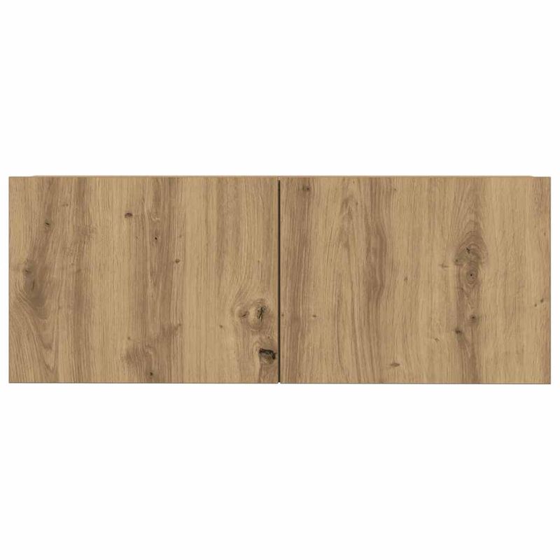 Casa si Gradina - Mobilier - Seturi de mobilier - Seturi living - Set dulap TV 4 piese montat pe perete Stejar artizanal - Infinity.ro