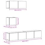 Casa si Gradina - Mobilier - Seturi de mobilier - Seturi living - Set dulap TV 4 piese montat pe perete Stejar artizanal - Infinity.ro