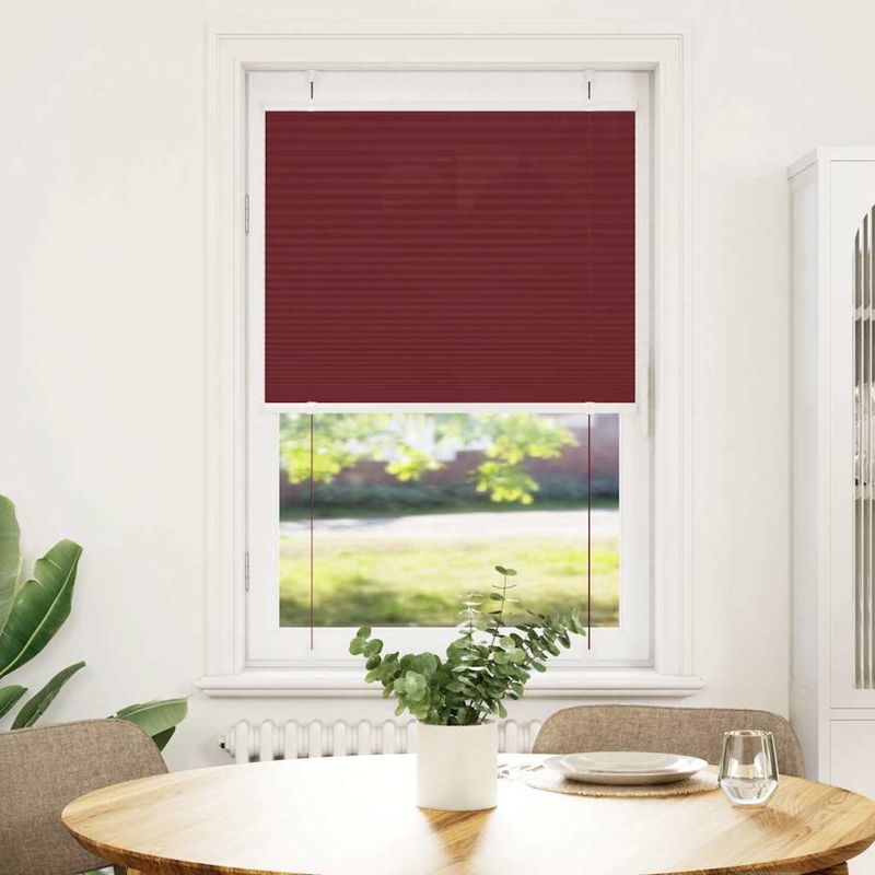 Casa si Gradina - Textile si covoare - Rulouri si jaluzele - Jaluza plisata Bordeaux Rosu 80x150 cm Latime tesatura 79,4 cm - Infinity.ro