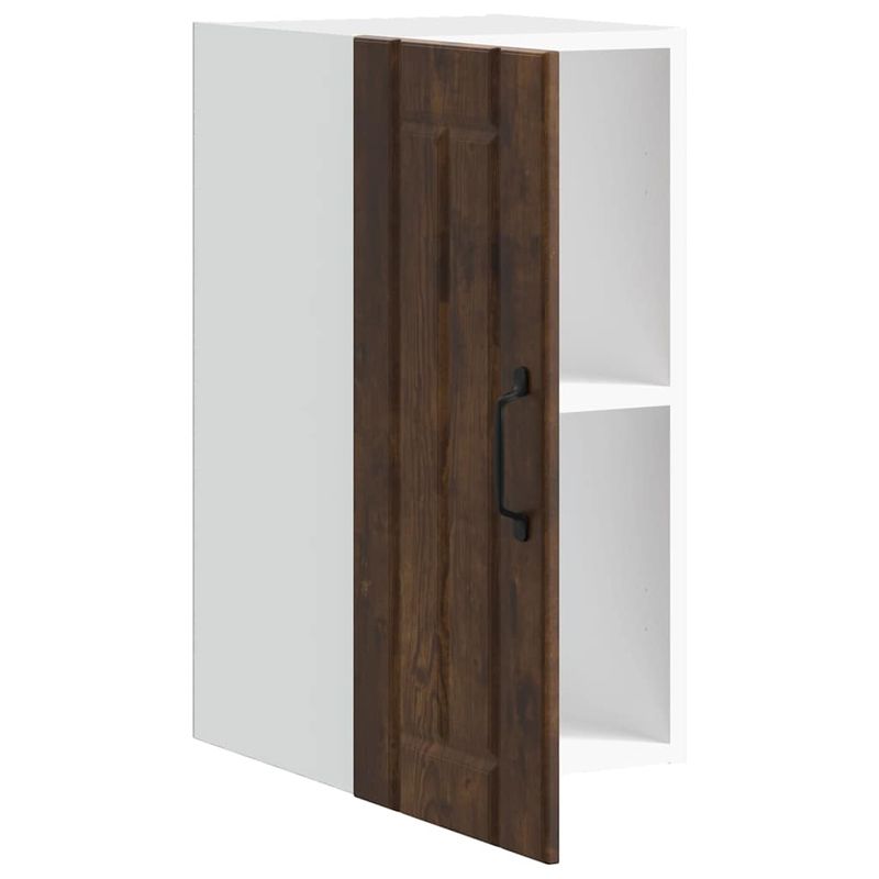 Casa si Gradina - Mobilier - Comode si corpuri - Corpuri bucatarie - Dulap de bucatarie "Lucca" din lemn de stejar afumat, model 1x dulap de perete (1 ușă), mărime 30x31x60 cm - Infinity.ro