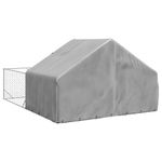 Petshop - Accesorii petshop - Culcusuri si custi - Custi interior si exterior - Canisa de exterior cu alergare 5x3x1,9 m otel galvanizat - Infinity.ro