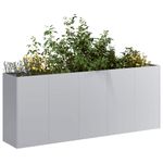 Casa si Gradina - Gradinarit si plante - Plante si ghivece - Ghivece si suporturi - Jardiniera 200x40x80 cm otel galvanizat - Infinity.ro