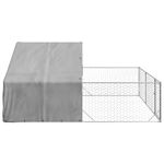 Petshop - Accesorii petshop - Culcusuri si custi - Custi interior si exterior - Canisa de exterior cu alergare 4x3x1,9 m otel galvanizat - Infinity.ro