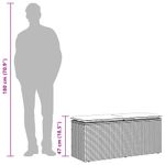 Casa si Gradina - Gradina si terasa - Mobilier exterior - Bancute de gradina - Banca de gradina cu perna, negru, 110x50x58 cm, poliratan - Infinity.ro