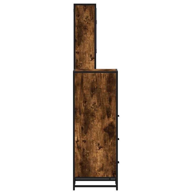 Casa si Gradina - Mobilier - Seturi de mobilier - Seturi baie - Set mobilier de baie, 3 piese, stejar fumuriu, lemn prelucrat - Infinity.ro