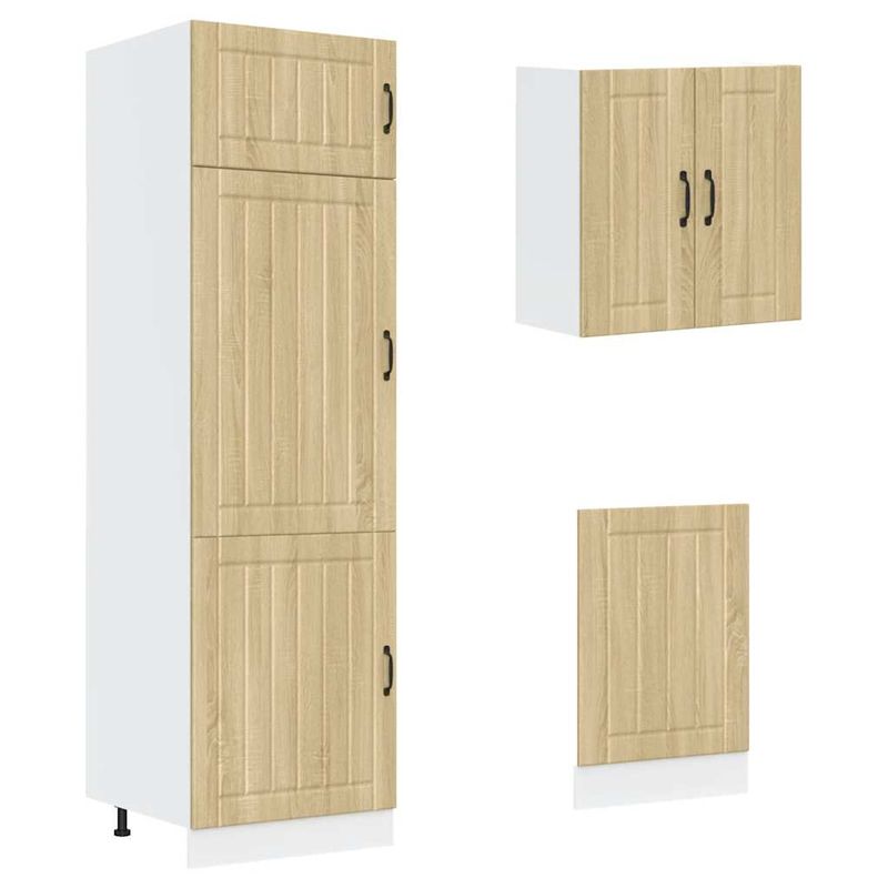 Casa si Gradina - Mobilier - Comode si corpuri - Corpuri bucatarie - Set dulap de bucatarie din 8 piese „Kalmar” lemn stejar Sonoma - Infinity.ro