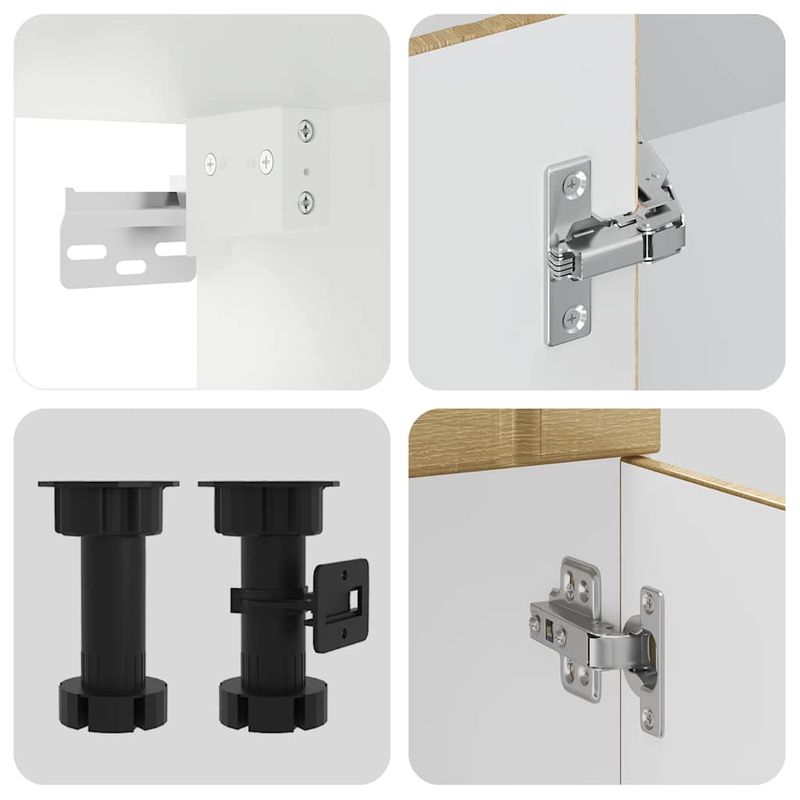 Casa si Gradina - Mobilier - Comode si corpuri - Corpuri bucatarie - Set dulap de bucatarie din 8 piese „Kalmar” lemn stejar Sonoma - Infinity.ro