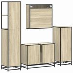 Casa si Gradina - Mobilier - Seturi de mobilier - Seturi baie - Set de mobilier de baie din 4 piese din lemn de stejar Sonoma - Infinity.ro