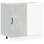 Casa si Gradina - Mobilier - Comode si corpuri - Corpuri bucatarie - Dulap de baza pentru chiuveta „Lucca” Lemn prelucrat gri beton, model 1x dulap inferior de colț (1 ușă), mărime 86x46x81.5 cm - Infinity.ro