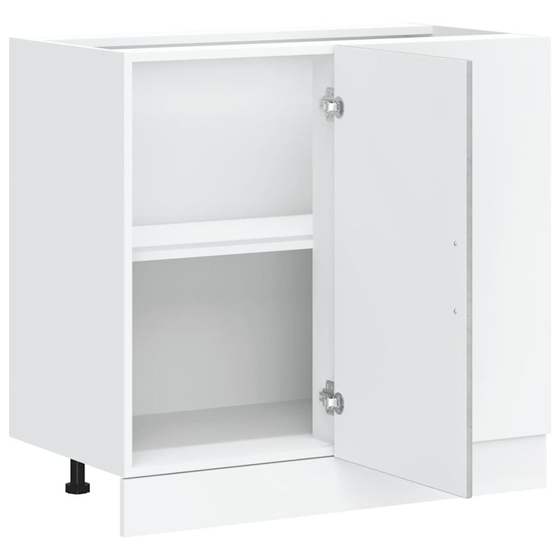 Casa si Gradina - Mobilier - Comode si corpuri - Corpuri bucatarie - Dulap de baza pentru chiuveta „Lucca” Lemn prelucrat gri beton, model 1x dulap inferior de colț (1 ușă), mărime 86x46x81.5 cm - Infinity.ro