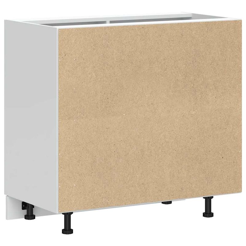 Casa si Gradina - Mobilier - Comode si corpuri - Corpuri bucatarie - Dulap de baza pentru chiuveta „Lucca” Lemn prelucrat gri beton, model 1x dulap inferior de colț (1 ușă), mărime 86x46x81.5 cm - Infinity.ro