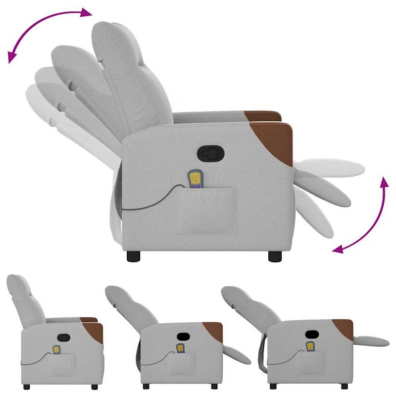 Ingrijire personala si Cosmetice - Sanatate si wellness - Articole wellness - Fotolii de masaj - Scaun de masaj cu tesatura gri nor - Infinity.ro