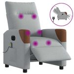 Ingrijire personala si Cosmetice - Sanatate si wellness - Articole wellness - Fotolii de masaj - Fotoliu electric de masaj rabatabil, gri deschis, microfibra - Infinity.ro