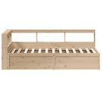 Casa si Gradina - Mobilier - Paturi si accesorii - Paturi - Pat cu biblioteca fara saltea, 75x190 cm, lemn masiv de pin - Infinity.ro