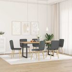 Casa si Gradina - Mobilier - Scaune si fotolii - Scaune - Scaune de sufragerie, 6 buc., gri inchis, material textil - Infinity.ro