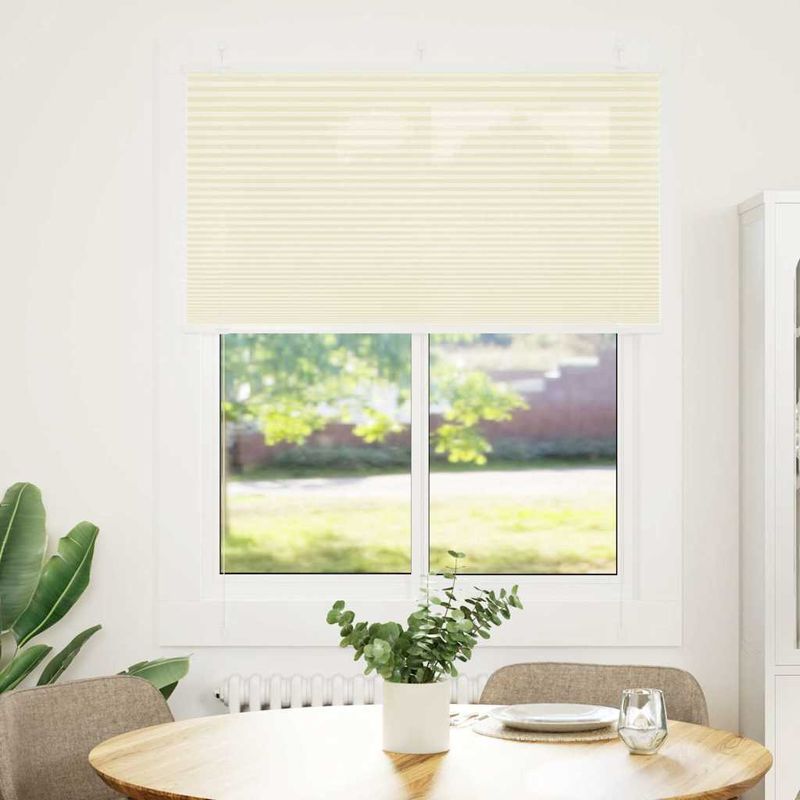 Casa si Gradina - Textile si covoare - Rulouri si jaluzele - Jaluza plisata Crem 105x150 cm Latime tesatura 104,4 cm - Infinity.ro