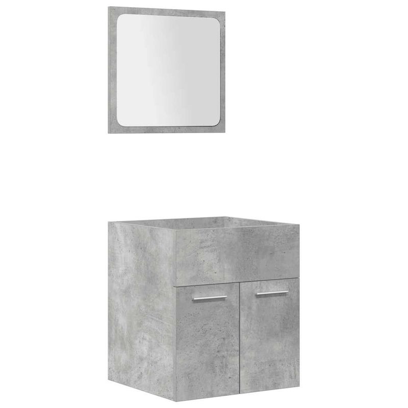 Casa si Gradina - Mobilier - Seturi de mobilier - Seturi baie - Set mobilier de baie, 4 piese, gri beton, lemn compozit - Infinity.ro