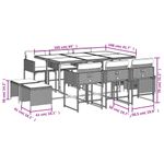 Casa si Gradina - Gradina si terasa - Mobilier exterior - Seturi mobila gradina - Set mobilier de gradina cu perne, 11 piese, gri, poliratan - Infinity.ro
