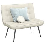 Casa si Gradina - Mobilier - Canapele si coltare - Banchete - Banca crema 110x74x84 cm catifea - Infinity.ro