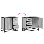 Casa si Gradina - Mobilier - Seturi de mobilier - Seturi baie - Dulap pentru chiuveta de baie gri Sonoma 65x33x60 cm lemn - Infinity.ro