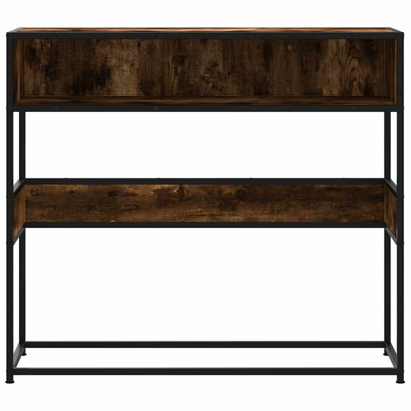 Casa si Gradina - Mobilier - Comode si corpuri - Console - Masuta consola, stejar fumuriu, 90x35x80 cm, lemn prelucrat - Infinity.ro