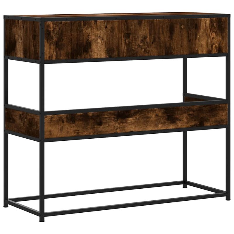 Casa si Gradina - Mobilier - Comode si corpuri - Console - Masuta consola, stejar fumuriu, 90x35x80 cm, lemn prelucrat - Infinity.ro