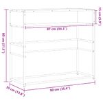 Casa si Gradina - Mobilier - Comode si corpuri - Console - Masuta consola, stejar fumuriu, 90x35x80 cm, lemn prelucrat - Infinity.ro