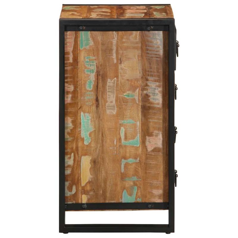 Casa si Gradina - Mobilier - Comode si corpuri - Comode - Dulap cu sertar multicolor 40x40x90 cm lemn masiv recuperat - Infinity.ro
