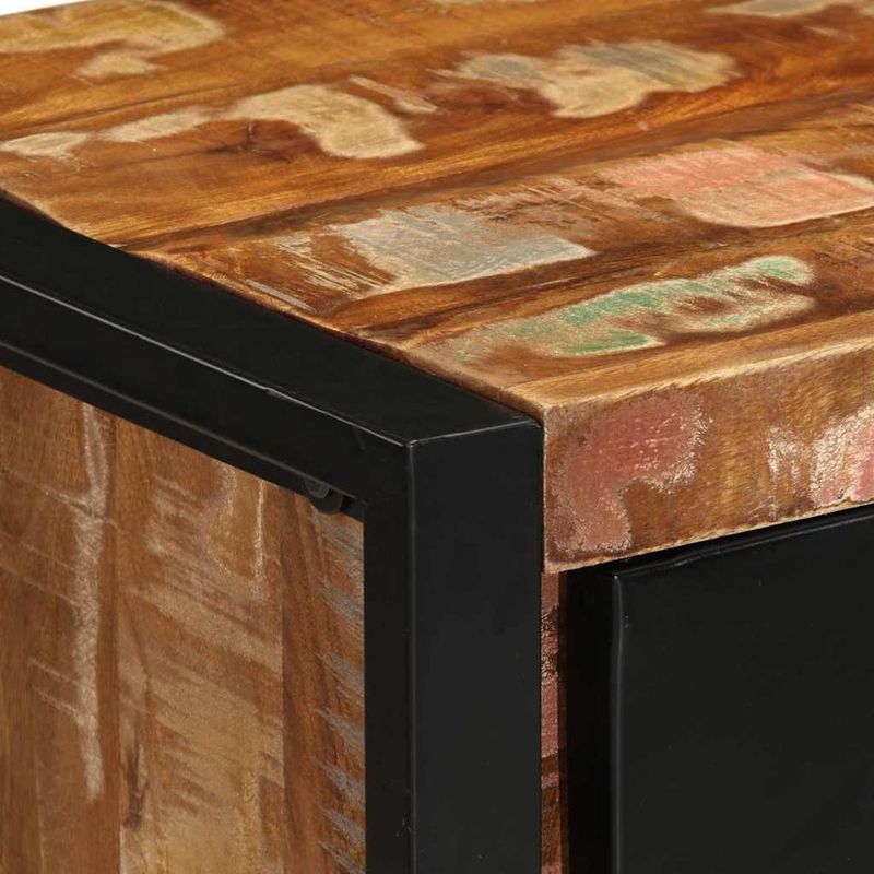 Casa si Gradina - Mobilier - Comode si corpuri - Comode - Dulap cu sertar multicolor 40x40x90 cm lemn masiv recuperat - Infinity.ro