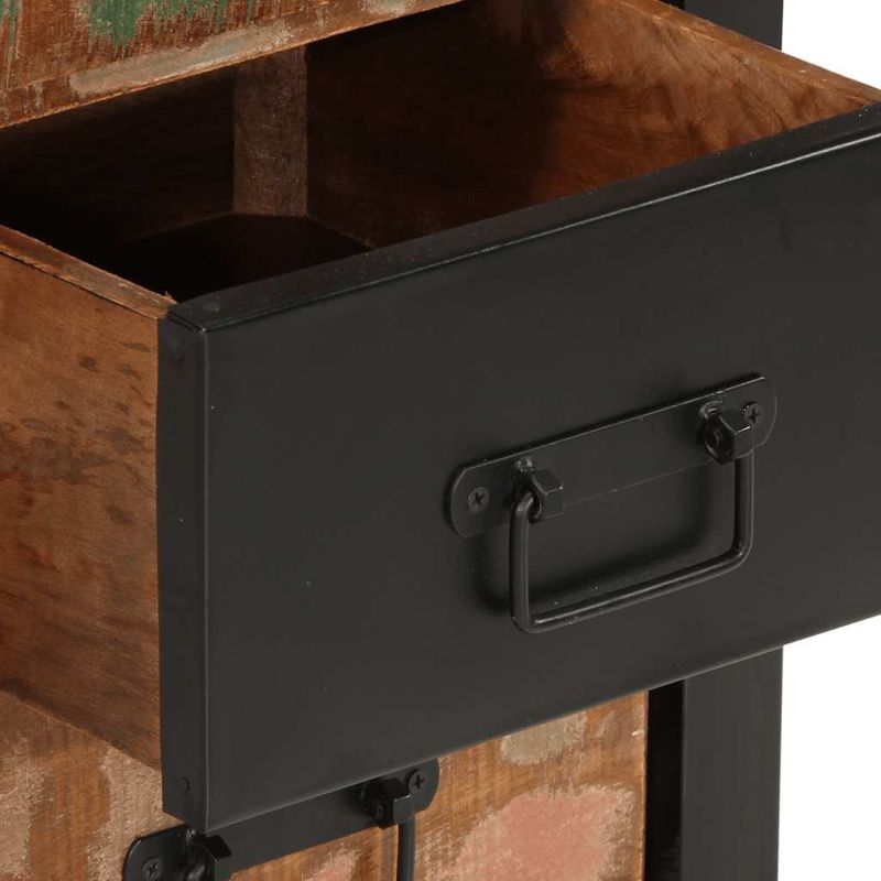 Casa si Gradina - Mobilier - Comode si corpuri - Comode - Dulap cu sertar multicolor 40x40x90 cm lemn masiv recuperat - Infinity.ro
