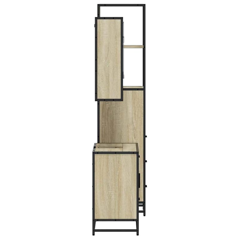 Casa si Gradina - Mobilier - Seturi de mobilier - Seturi baie - Set mobilier de baie, 3 piese, stejar sonoma, lemn prelucrat - Infinity.ro