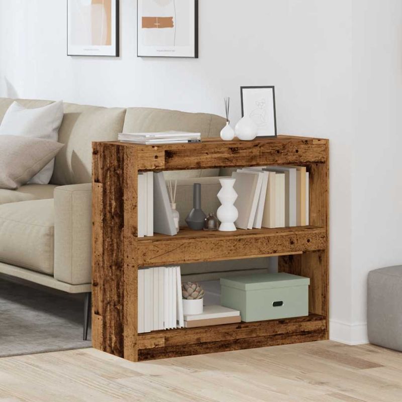 Casa si Gradina - Mobilier - Biblioteci si rafturi - Biblioteci - Dulap cu carti/Separator de camera Lemn vechi 80x30x72 cm - Infinity.ro