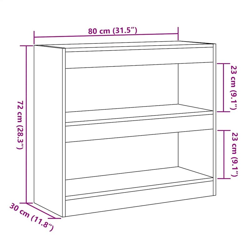 Casa si Gradina - Mobilier - Biblioteci si rafturi - Biblioteci - Dulap cu carti/Separator de camera Lemn vechi 80x30x72 cm - Infinity.ro