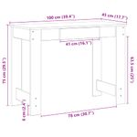 Casa si Gradina - Mobilier - Mese si birouri - Birouri - Birou, negru,100x45x75 cm, lemn prelucrat - Infinity.ro