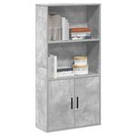Casa si Gradina - Mobilier - Biblioteci si rafturi - Biblioteci - Biblioteca, gri beton, 60x24x120 cm, lemn prelucrat - Infinity.ro