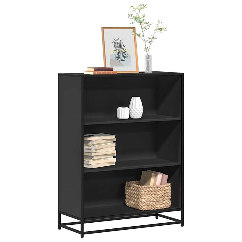 Casa si Gradina - Mobilier - Biblioteci si rafturi - Biblioteci - Biblioteca, negru, 80,5x35x107,5 cm, lemn prelucrat - Infinity.ro