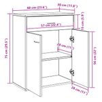 Casa si Gradina - Mobilier - Comode si corpuri - Comode - Dulap, stejar artizanal, 60x30x75 cm, lemn prelucrat - Infinity.ro