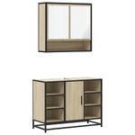 Casa si Gradina - Mobilier - Seturi de mobilier - Seturi baie - Set mobilier de baie, 2 piese, stejar sonoma, lemn prelucrat - Infinity.ro