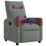 Ingrijire personala si Cosmetice - Sanatate si wellness - Articole wellness - Fotolii de masaj - Fotoliu de masaj rabatabil, gri inchis, material textil - Infinity.ro